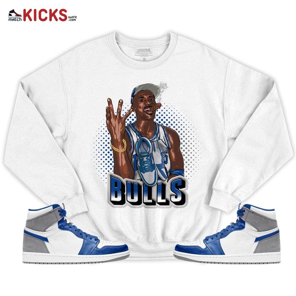 Jordan Cigar Sneaker Shirt Match True Blue 1s, Jordan 1 High OG True Blue MKO T-Shirt Jordan Cigar Sneaker Shirt Match True Blue 1s, Jordan 1 High OG True Blue MKO T-Shirt