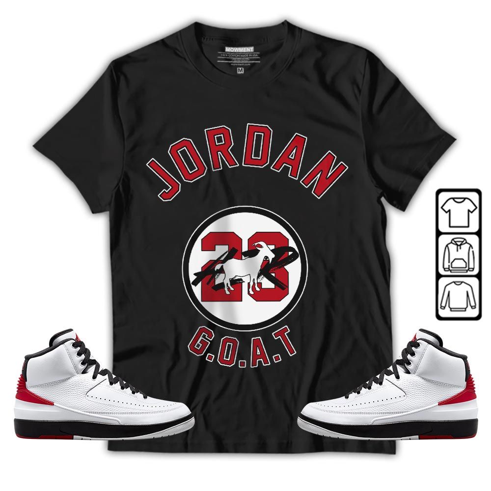Jordan Goat Air Sneaker Shirt Match 2 Chicago Varsity Red, Jordan Retro 2 Chicago MKO T-Shirt Jordan Goat Air Sneaker Shirt Match 2 Chicago Varsity Red, Jordan Retro 2 Chicago MKO T-Shirt