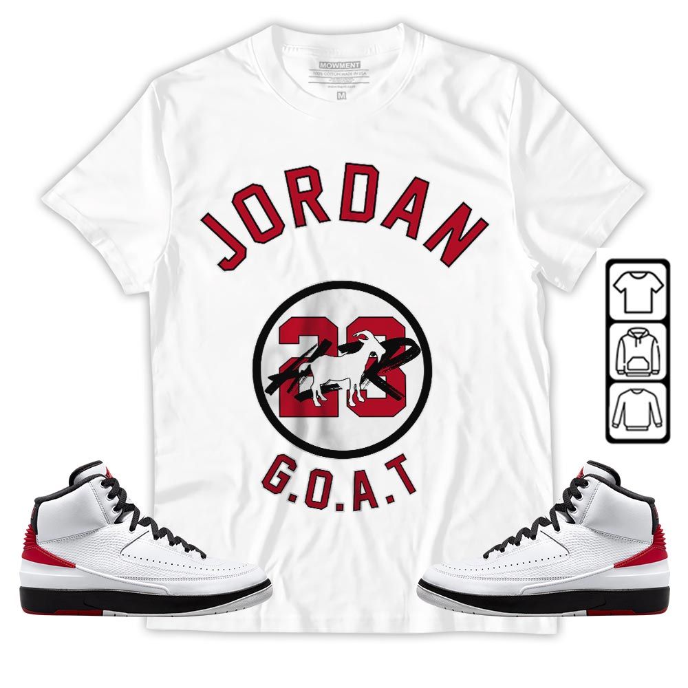 Jordan Goat Air Sneaker Shirt Match 2 Chicago Varsity Red, Jordan Retro 2 Chicago MKO T-Shirt Jordan Goat Air Sneaker Shirt Match 2 Chicago Varsity Red, Jordan Retro 2 Chicago MKO T-Shirt