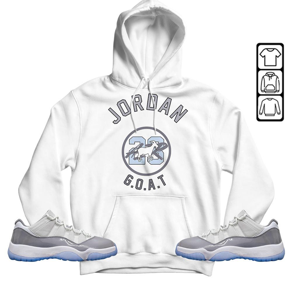 Jordan Goat Air Sneaker Shirt Match Cement Grey 11s, Jordan 11 Low Cement Grey MKO T-Shirt