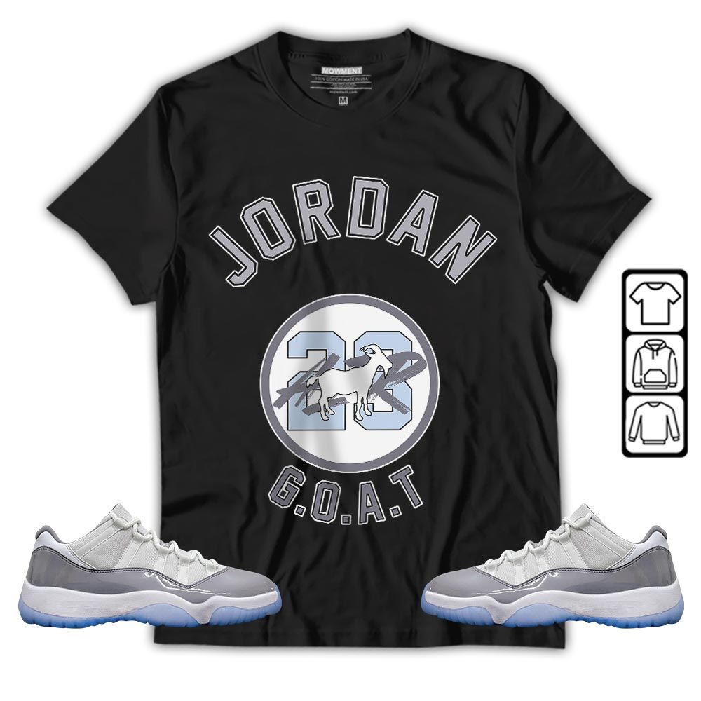 Jordan Goat Air Sneaker Shirt Match Cement Grey 11s, Jordan 11 Low Cement Grey MKO T-Shirt Jordan Goat Air Sneaker Shirt Match Cement Grey 11s, Jordan 11 Low Cement Grey MKO T-Shirt