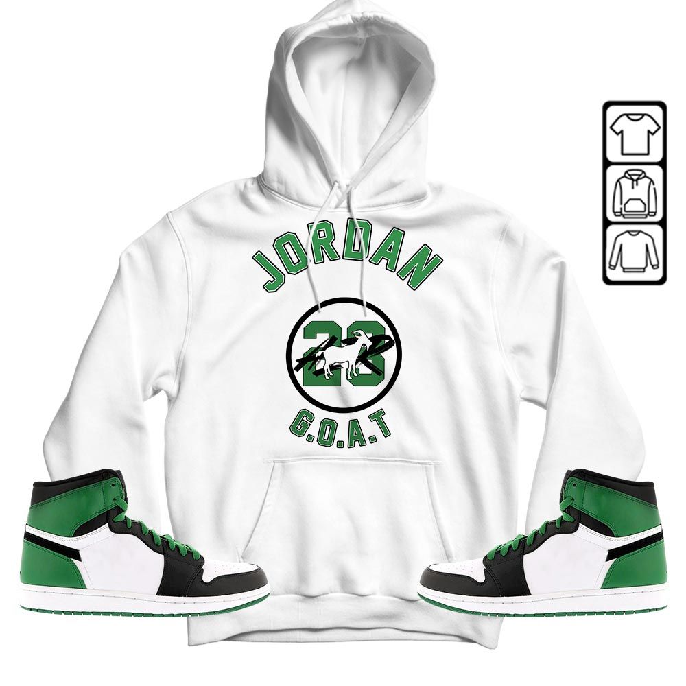 Jordan Goat Air Sneaker Shirt Match OG Celtics 1s, Jordan 1 High OG Celtics MKO T-Shirt