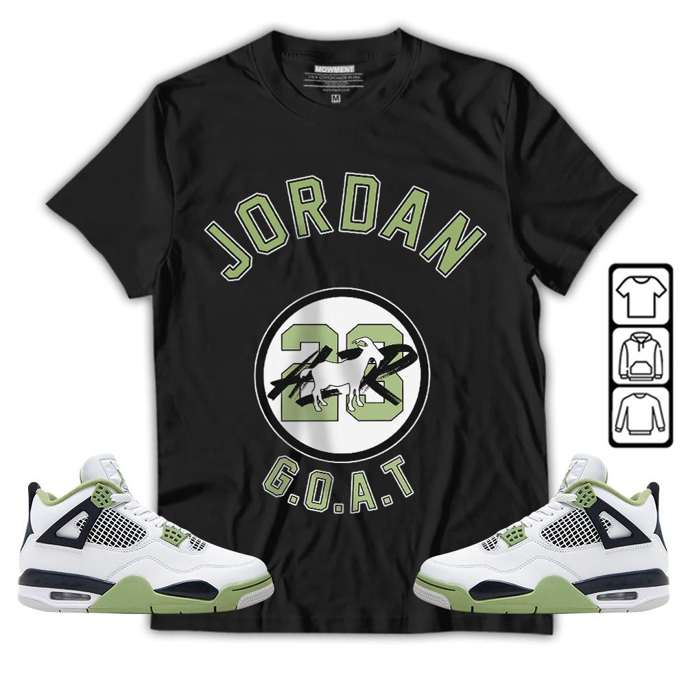 Jordan Goat Air Sneaker Shirt Match Retro Oil Green 4s, Jordan 4 Oil Green MKO T-Shirt Jordan Goat Air Sneaker Shirt Match Retro Oil Green 4s, Jordan 4 Oil Green MKO T-Shirt