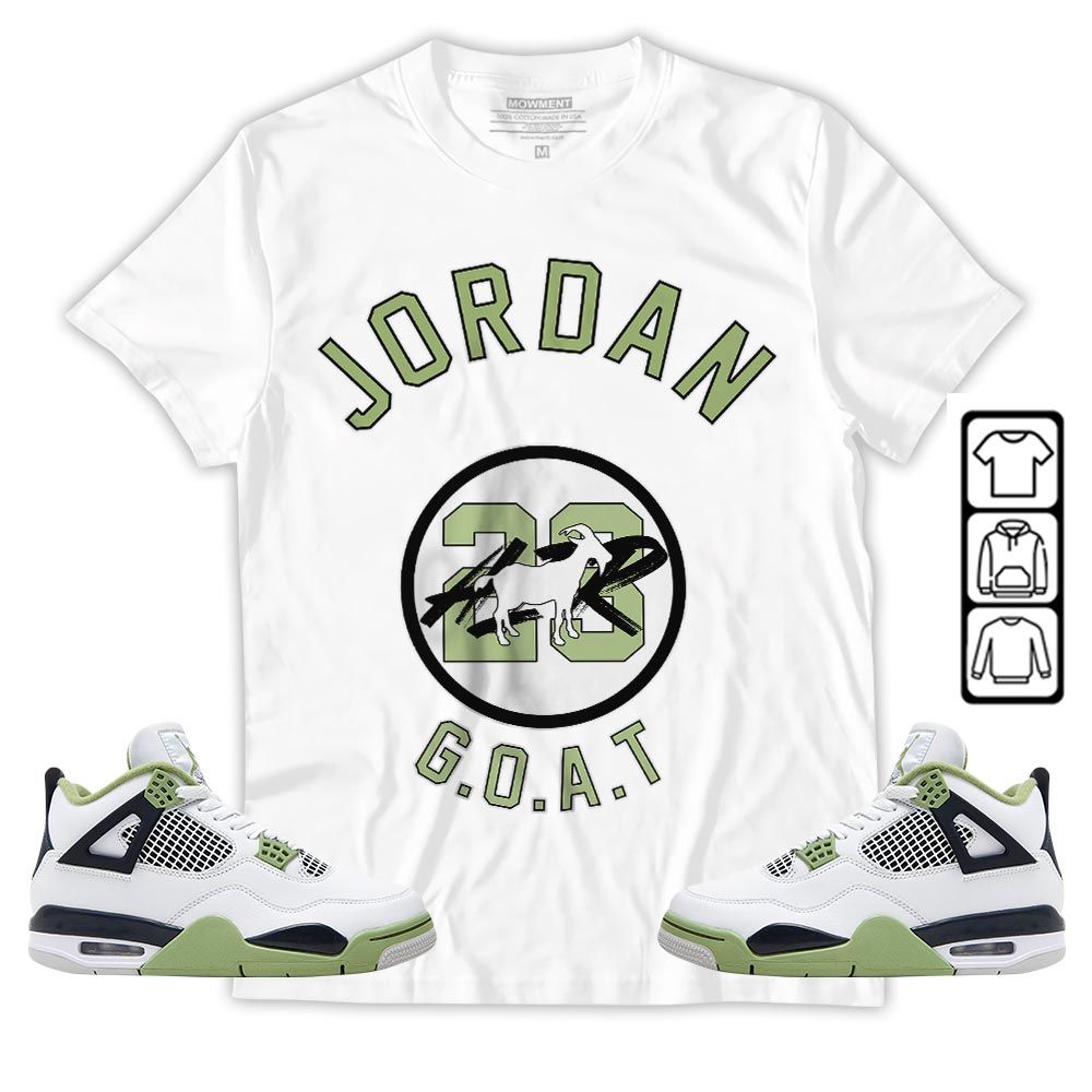 Jordan Goat Air Sneaker Shirt Match Retro Oil Green 4s, Jordan 4 Oil Green MKO T-Shirt Jordan Goat Air Sneaker Shirt Match Retro Oil Green 4s, Jordan 4 Oil Green MKO T-Shirt
