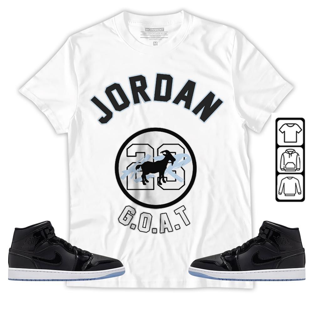 Jordan Goat Air Sneaker Shirt Match Space Jam 1s, Jordan 1 Mid Space Jam MKO Hoodie