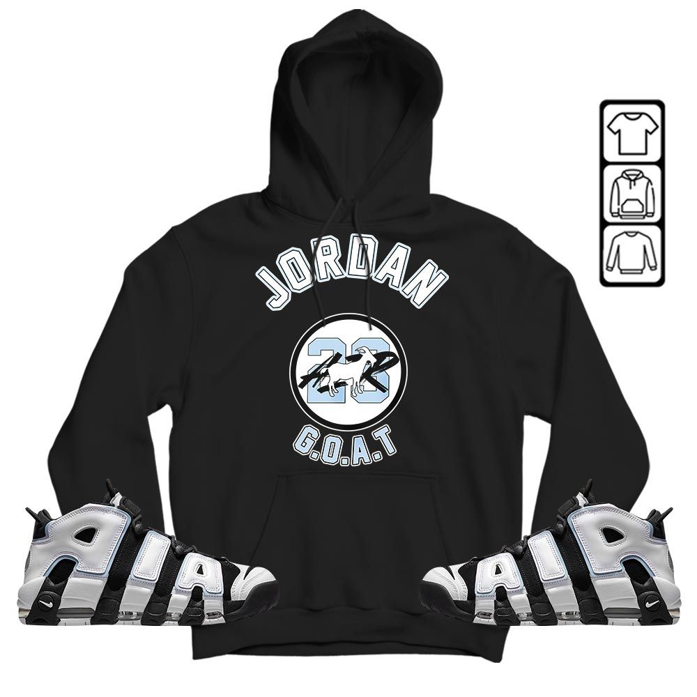 Jordan Goat Air Sneaker Shirt Match Uptempo Cobalt Bliss, Air More Uptempo Cobalt Bliss MKO Hoodie