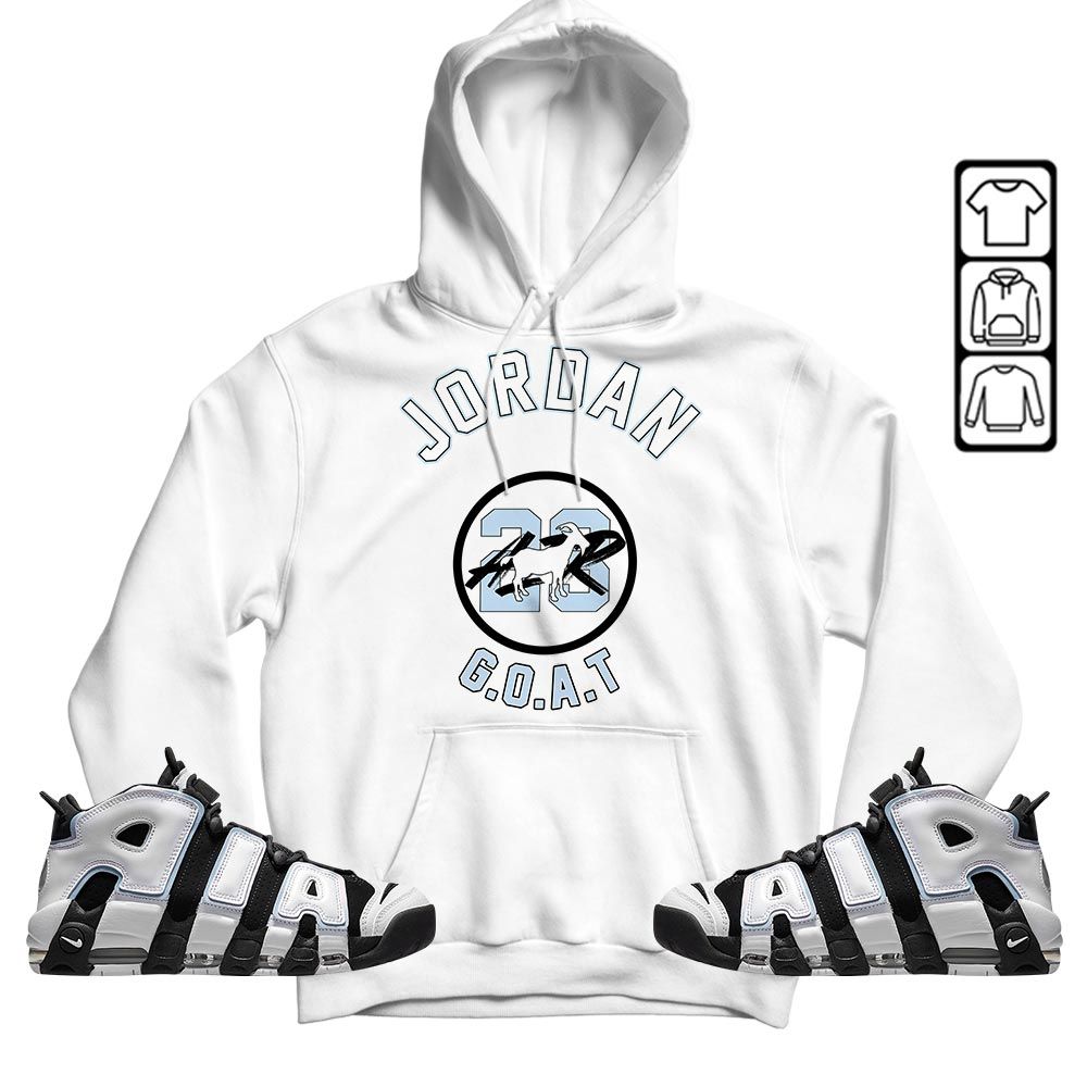 Jordan Goat Air Sneaker Shirt Match Uptempo Cobalt Bliss, Air More Uptempo Cobalt Bliss MKO T-Shirt