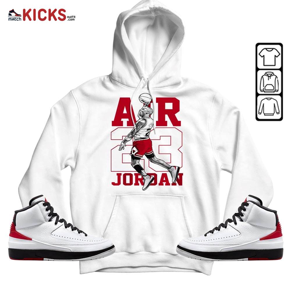 Jordan Goat Number 23 Sneaker Shirt Match 2 Chicago Varsity Red, Jordan Retro 2 Chicago MKO Sweatshirt Jordan Goat Number 23 Sneaker Shirt Match 2 Chicago Varsity Red, Jordan Retro 2 Chicago MKO Sweatshirt