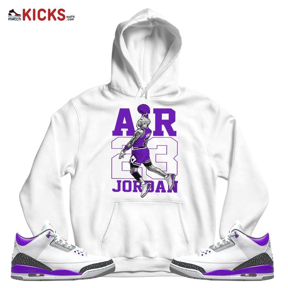 Jordan Goat Number 23 Sneaker Shirt Match Dark Iris 3s, Jordan 3 Retro Dark Iris MKO T-Shirt