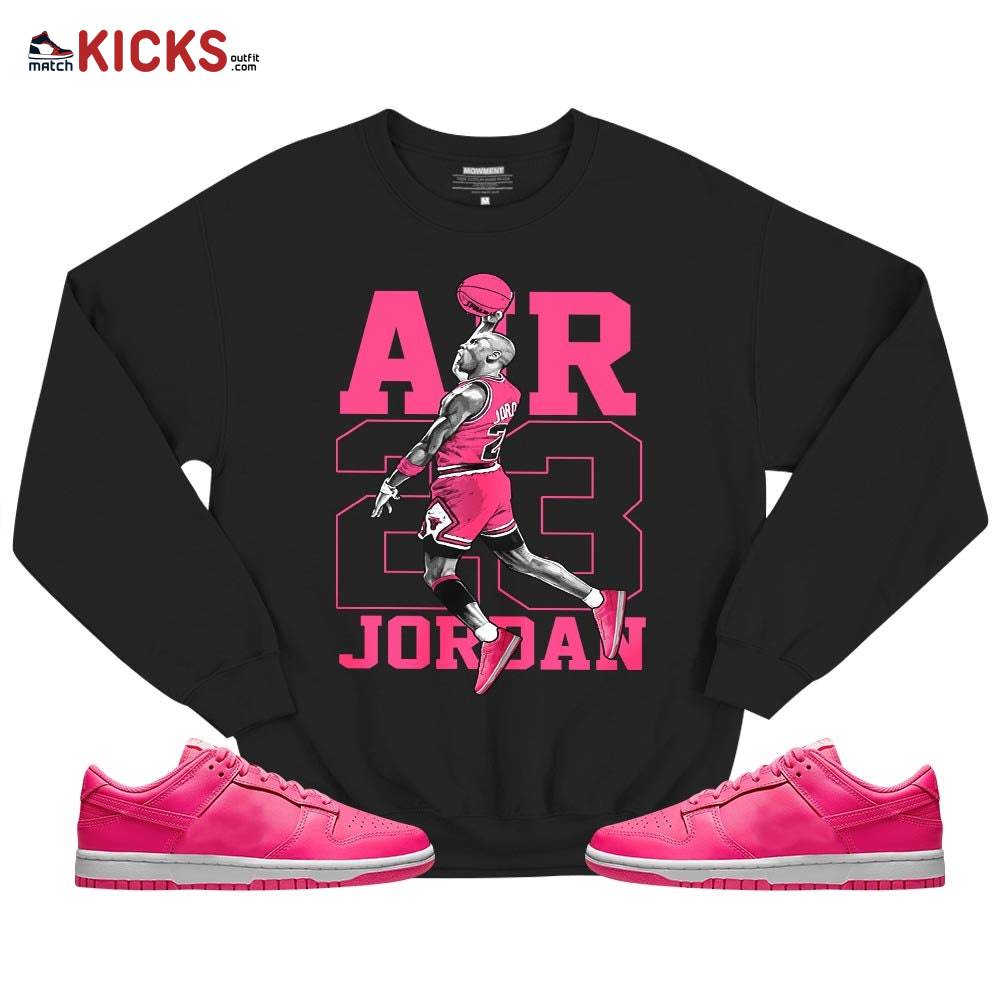 Jordan Goat Number 23 Sneaker Shirt Match Dunk Low Hyper Pink, Dunk Low Hot Pink MKO T-Shirt Jordan Goat Number 23 Sneaker Shirt Match Dunk Low Hyper Pink, Dunk Low Hot Pink MKO T-Shirt