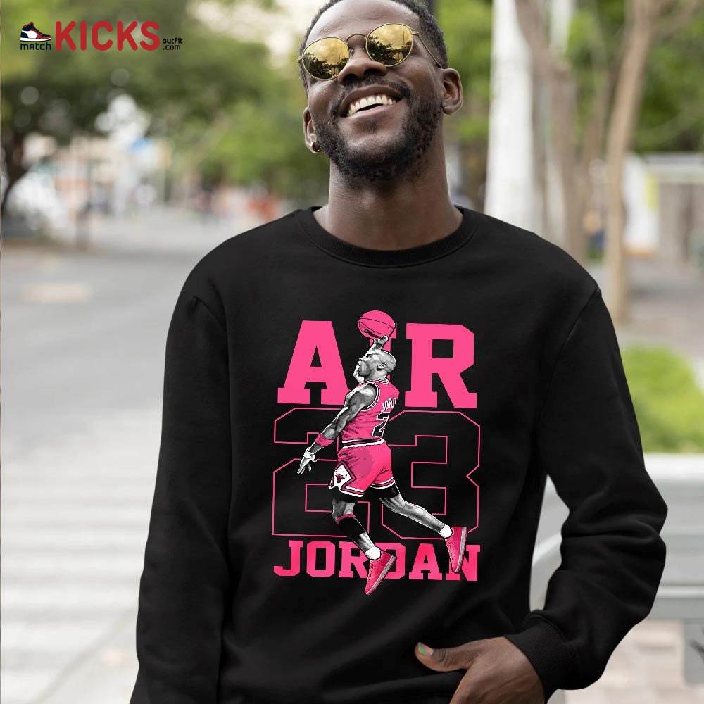 Jordan Goat Number 23 Sneaker Shirt Match Dunk Low Hyper Pink, Dunk Low Hot Pink MKO T-Shirt Jordan Goat Number 23 Sneaker Shirt Match Dunk Low Hyper Pink, Dunk Low Hot Pink MKO T-Shirt