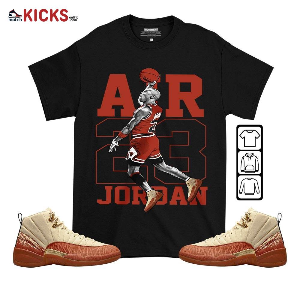 Jordan Goat Number 23 Sneaker Shirt Match Eastside Golf 12s, Jordan 12 Retro Eastside Golf MKO T-Shirt