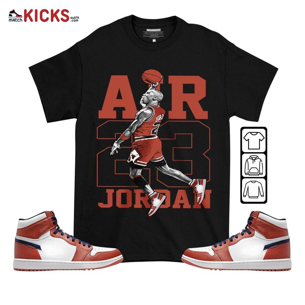 Jordan Goat Number 23 Sneaker Shirt Match Eastside Golf 1s, Jordan 1 High Eastside Golf MKO T-Shirt