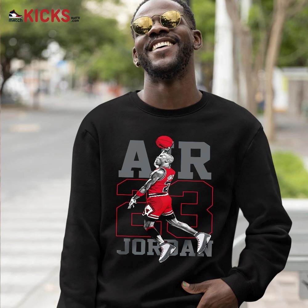 Jordan Goat Number 23 Sneaker Shirt Match Grey Fire Red 9s, Jordan 9 Retro Fire Red MKO T-Shirt Jordan Goat Number 23 Sneaker Shirt Match Grey Fire Red 9s, Jordan 9 Retro Fire Red MKO T-Shirt