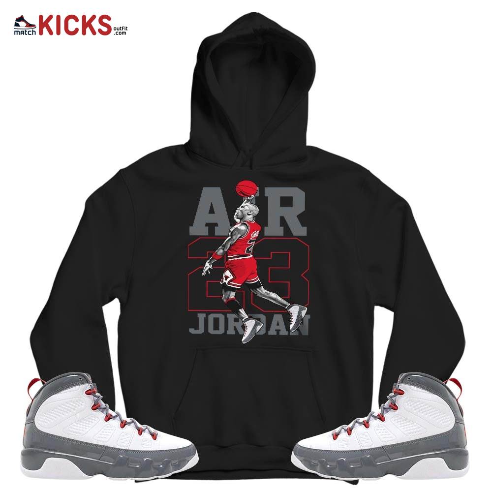 Jordan Goat Number 23 Sneaker Shirt Match Grey Fire Red 9s, Jordan 9 Retro Fire Red MKO T-Shirt Jordan Goat Number 23 Sneaker Shirt Match Grey Fire Red 9s, Jordan 9 Retro Fire Red MKO T-Shirt