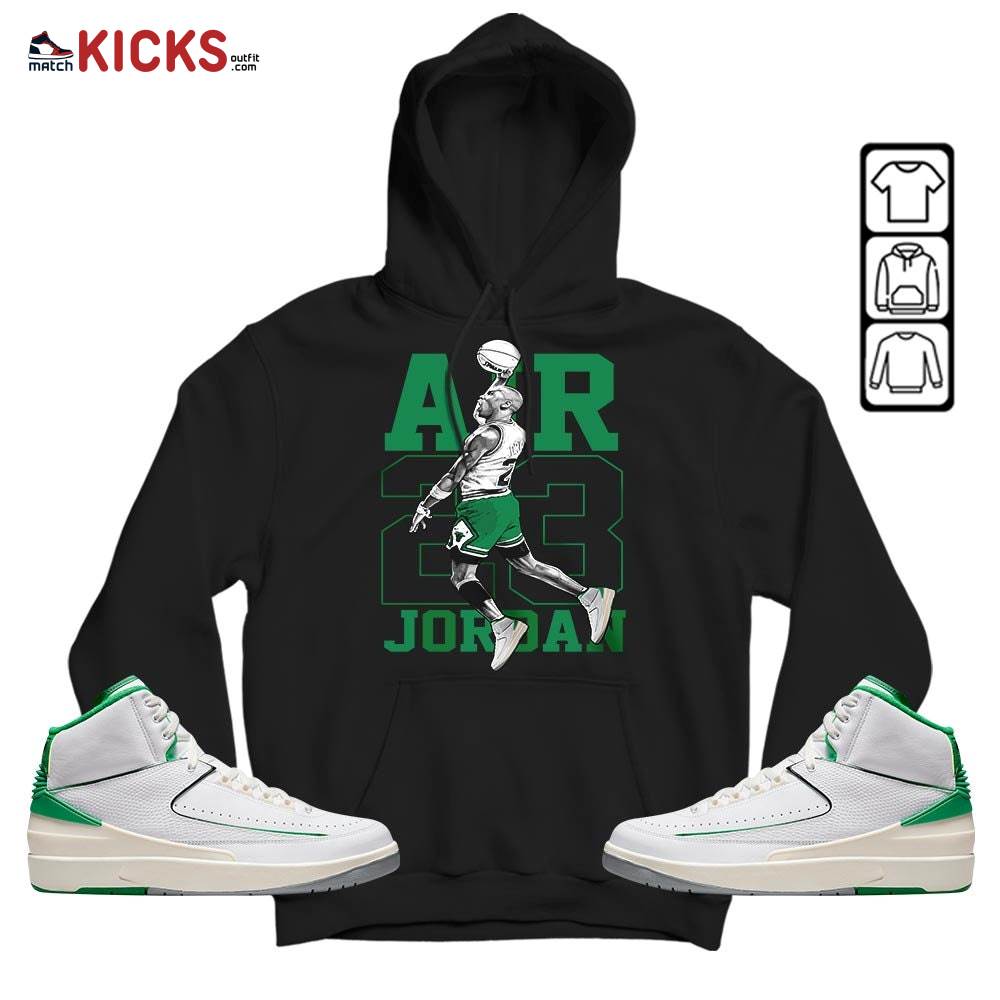 Jordan Goat Number 23 Sneaker Shirt Match Lucky Green 2s, Jordan 2 Lucky Green MKO T-Shirt Jordan Goat Number 23 Sneaker Shirt Match Lucky Green 2s, Jordan 2 Lucky Green MKO T-Shirt