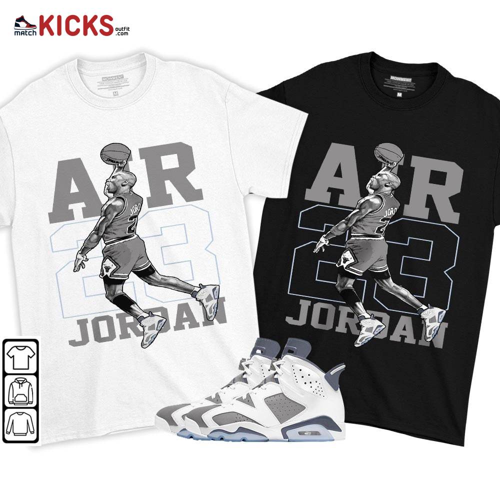 Jordan Goat Number 23 Sneaker Shirt Match Retro Cool Grey 6s, Jordan 6 Cool Grey MKO T-Shirt Jordan Goat Number 23 Sneaker Shirt Match Retro Cool Grey 6s, Jordan 6 Cool Grey MKO T-Shirt