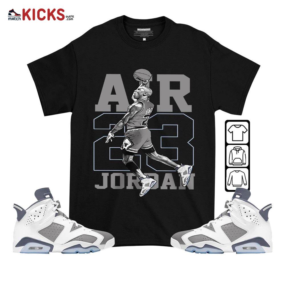 Jordan Goat Number 23 Sneaker Shirt Match Retro Cool Grey 6s, Jordan 6 Cool Grey MKO T-Shirt