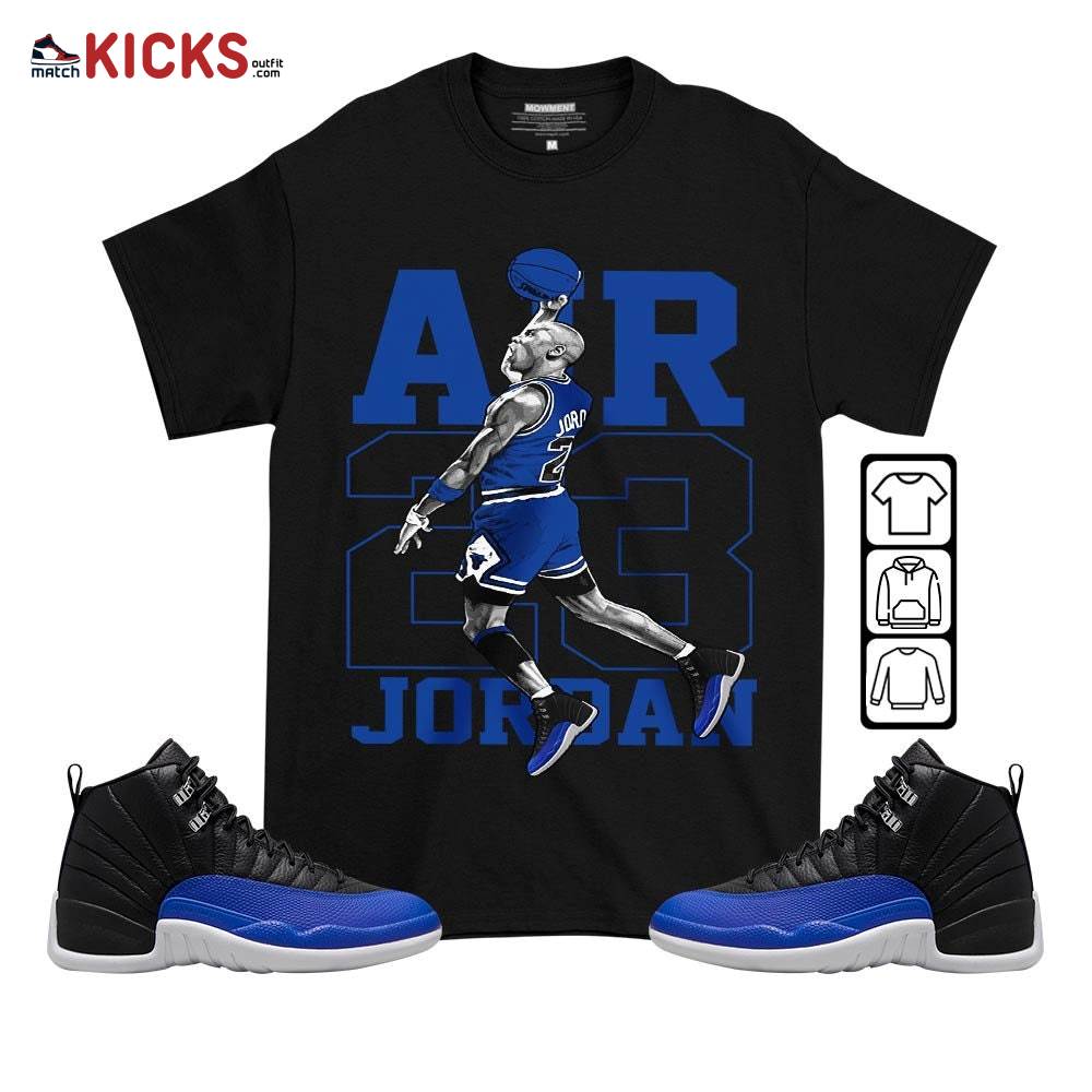 Jordan Goat Number 23 Sneaker Shirt Match Retro Hyper Royal 12s, Jordan 12 Hyper Royal MKO T-Shirt