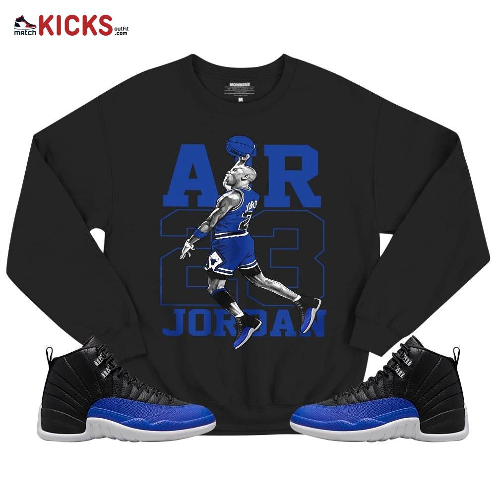Jordan Goat Number 23 Sneaker Shirt Match Retro Hyper Royal 12s, Jordan 12 Hyper Royal MKO T-Shirt Jordan Goat Number 23 Sneaker Shirt Match Retro Hyper Royal 12s, Jordan 12 Hyper Royal MKO T-Shirt