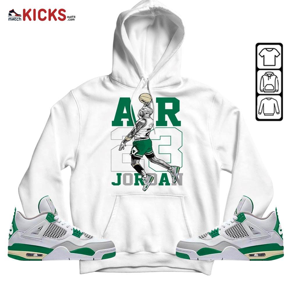 Jordan Goat Number 23 Sneaker Shirt Match Retro Pine Green 4s, Jordan 4 Pine Green MKO Hoodie Jordan Goat Number 23 Sneaker Shirt Match Retro Pine Green 4s, Jordan 4 Pine Green MKO Hoodie