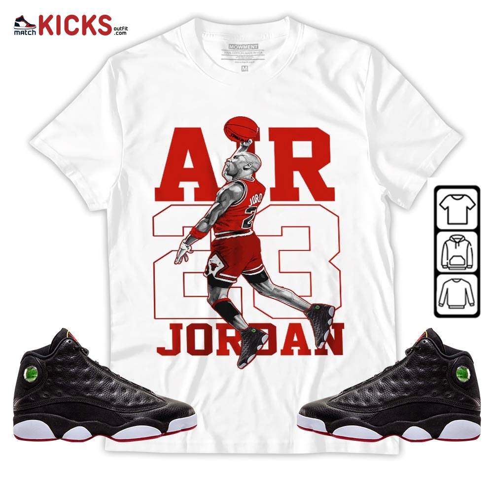 Jordan Goat Number 23 Sneaker Shirt Match Retro Playoffs 13s, Jordan 13 Playoffs MKO Hoodie