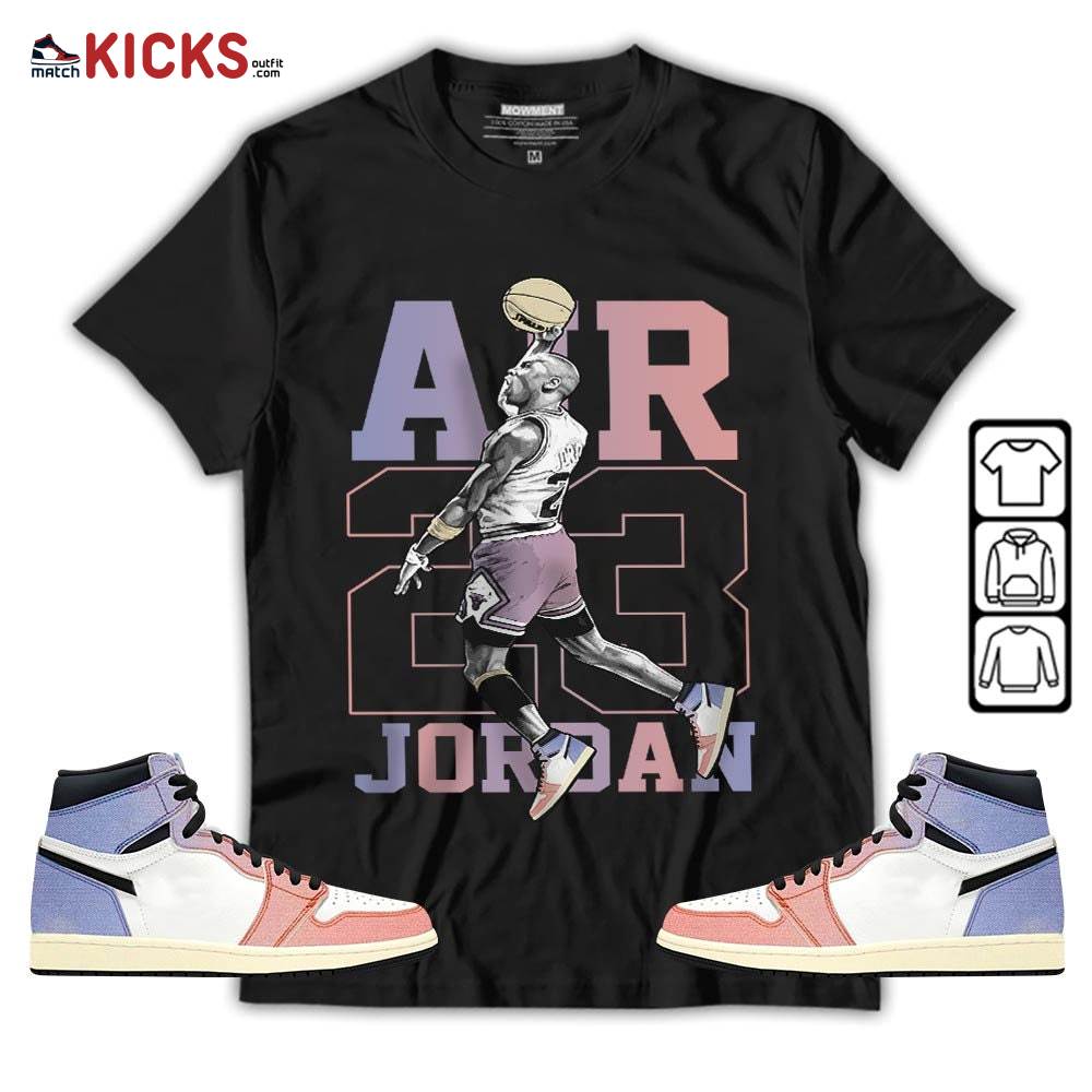 Jordan Goat Number 23 Sneaker Shirt Match Retro Skyline 1s, Jordan 1 High OG Skyline MKO Hoodie