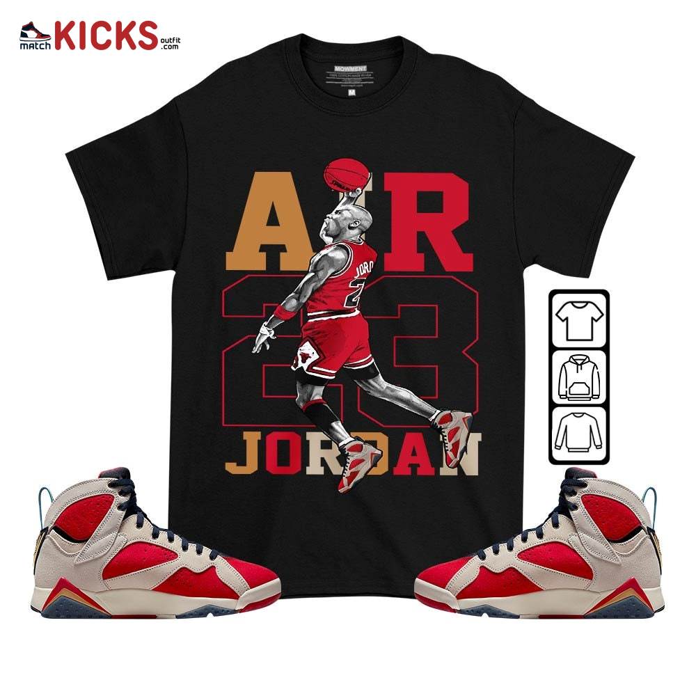Jordan Goat Number 23 Sneaker Shirt Match Retro Trophy Room 7s, Jordan 7 Trophy Room MKO T-Shirt