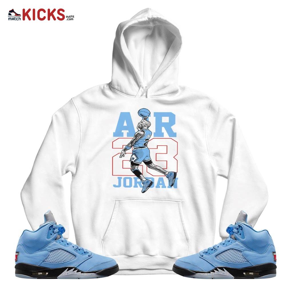 Jordan Goat Number 23 Sneaker Shirt Match Retro University Blue 5s, Jordan 5 University Blue MKO T-Shirt Jordan Goat Number 23 Sneaker Shirt Match Retro University Blue 5s, Jordan 5 University Blue MKO T-Shirt