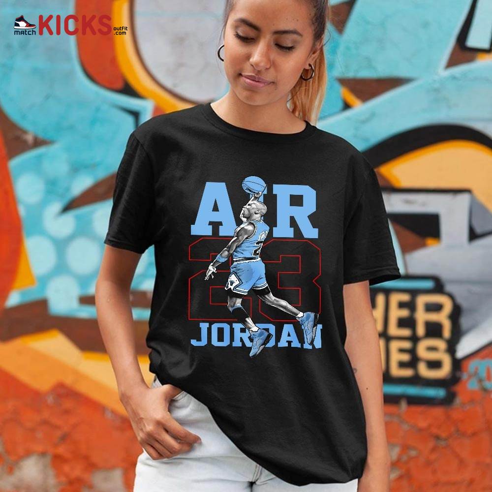 Jordan Goat Number 23 Sneaker Shirt Match Retro University Blue 5s, Jordan 5 University Blue MKO T-Shirt Jordan Goat Number 23 Sneaker Shirt Match Retro University Blue 5s, Jordan 5 University Blue MKO T-Shirt