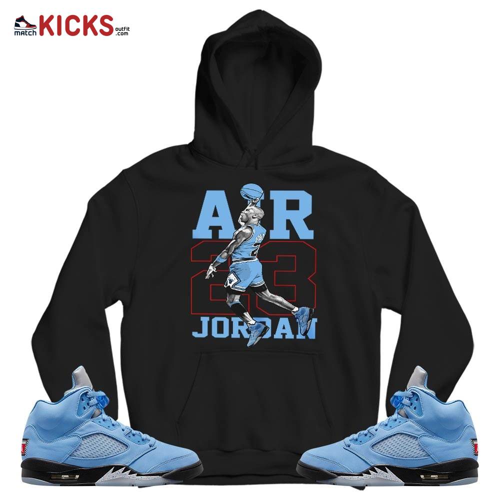 Jordan Goat Number 23 Sneaker Shirt Match Retro University Blue 5s, Jordan 5 University Blue MKO T-Shirt Jordan Goat Number 23 Sneaker Shirt Match Retro University Blue 5s, Jordan 5 University Blue MKO T-Shirt