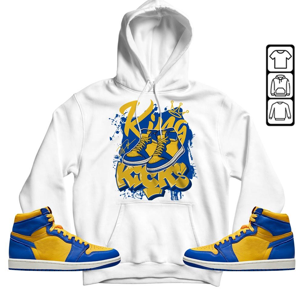 King Kicks 90s Sneaker Shirt Match 2023 Laney 1s, Jordan 1 Retro High Laney MKO T-Shirt