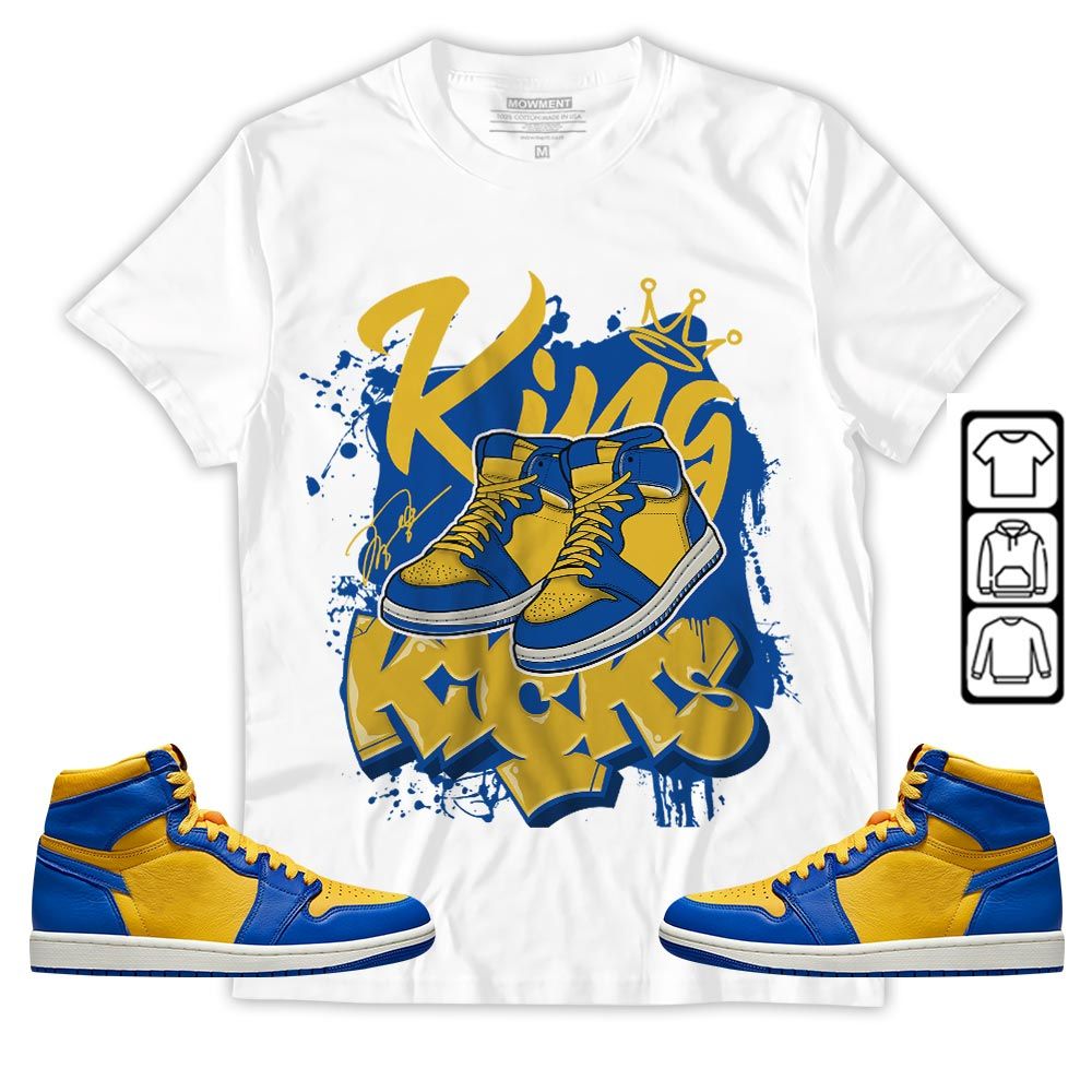 King Kicks 90s Sneaker Shirt Match 2023 Laney 1s, Jordan 1 Retro High Laney MKO T-Shirt King Kicks 90s Sneaker Shirt Match 2023 Laney 1s, Jordan 1 Retro High Laney MKO T-Shirt