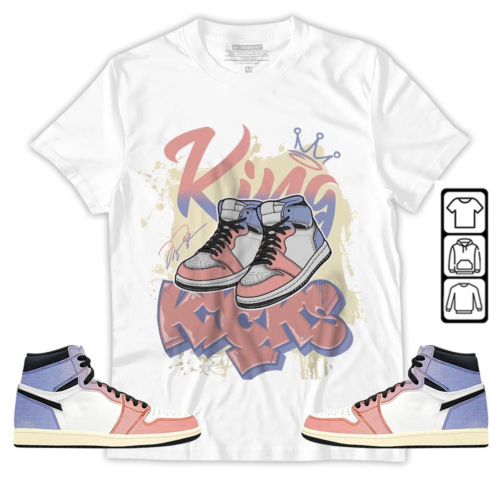 King Kicks 90s Sneaker Shirt Match Retro Skyline 1s, Jordan 1 High OG Skyline MKO T-Shirt King Kicks 90s Sneaker Shirt Match Retro Skyline 1s, Jordan 1 High OG Skyline MKO T-Shirt