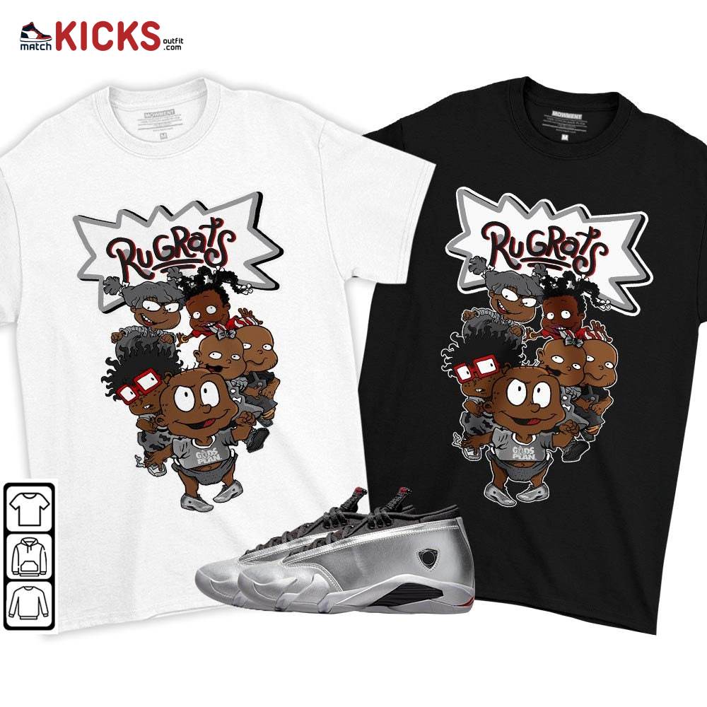 Knock, knock Rugrats Sneaker Shirt Match 14 Low Metallic Silver, Jordan 14 Metallic Silver MKO T-Shirt Knock, knock Rugrats Sneaker Shirt Match 14 Low Metallic Silver, Jordan 14 Metallic Silver MKO T-Shirt