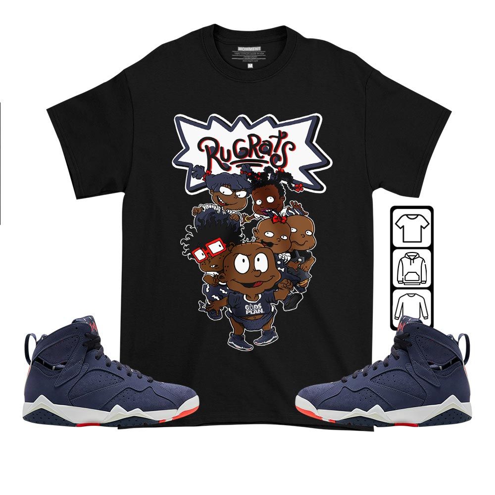 Knock knock Rugrats Sneaker Shirt Match 7 Neutral Indigo, Jordan 7 Quai 54 MKO T-Shirt Knock knock Rugrats Sneaker Shirt Match 7 Neutral Indigo, Jordan 7 Quai 54 MKO T-Shirt