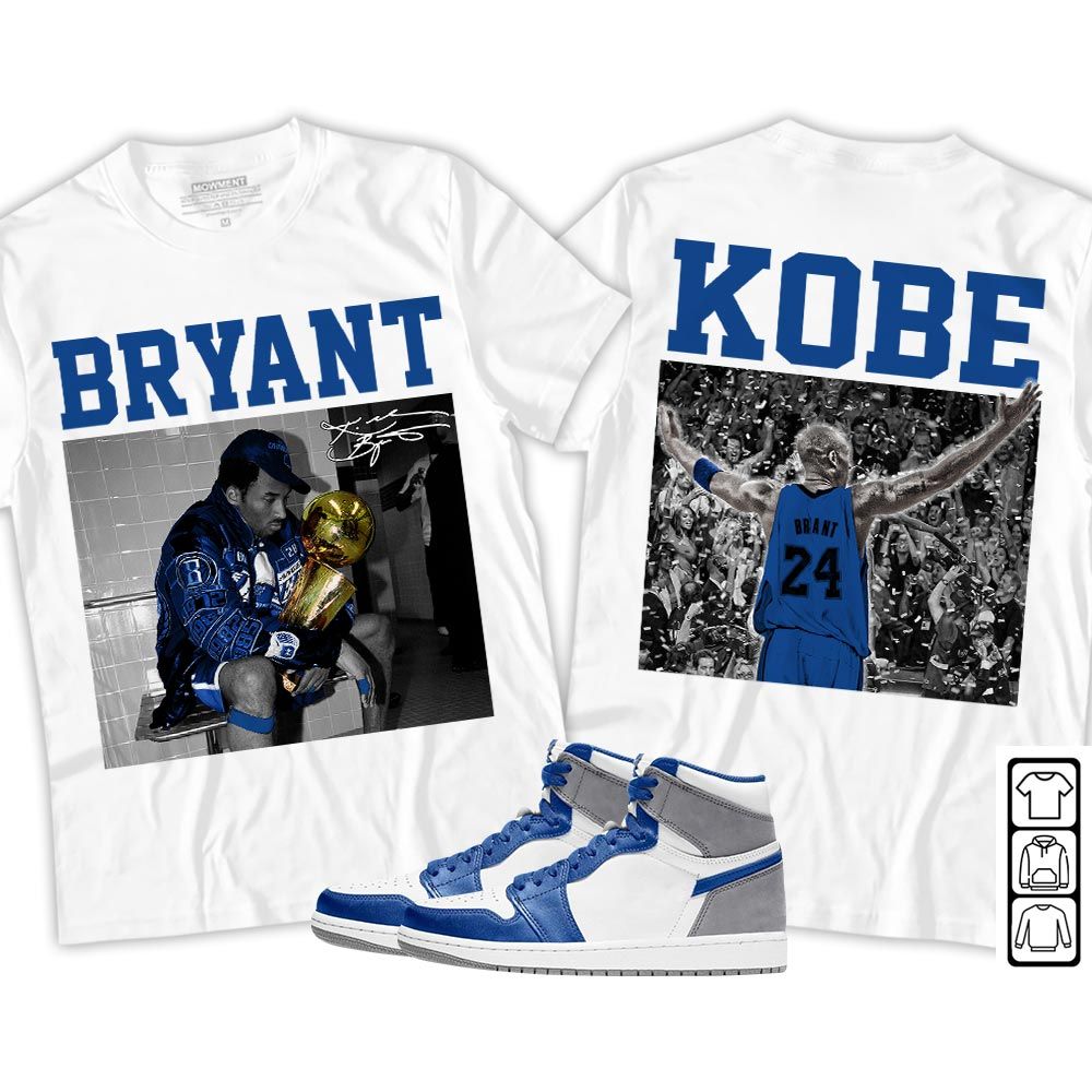 Kobe MVP GOAT Sneaker Shirt Match True Blue 1s, Jordan 1 High OG True Blue MKO T-Shirt Kobe MVP GOAT Sneaker Shirt Match True Blue 1s, Jordan 1 High OG True Blue MKO T-Shirt