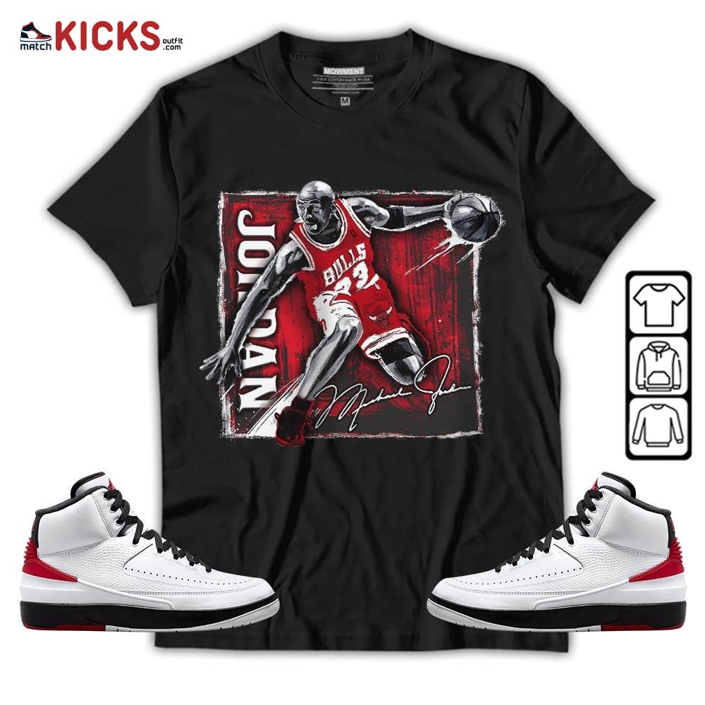 Last Dance Jordan Sneaker Shirt Match 2 Chicago Varsity Red, Jordan Retro 2 Chicago MKO T-Shirt