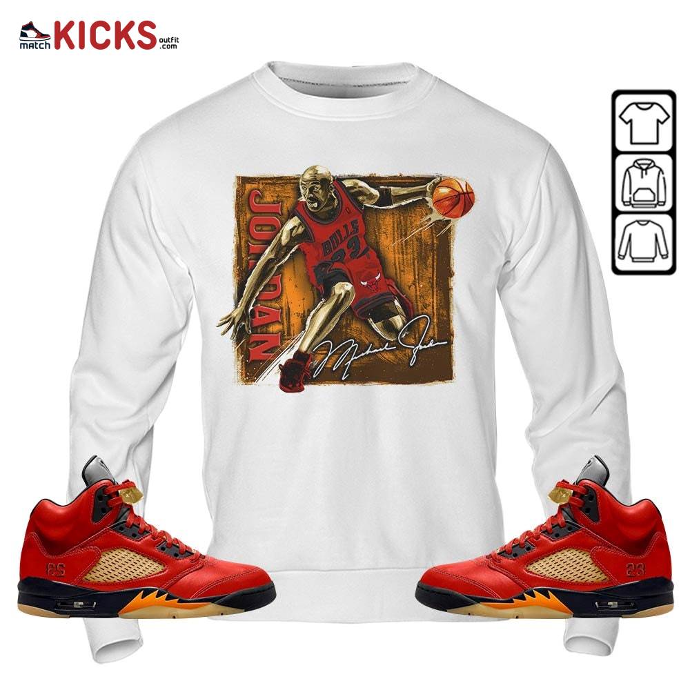 Last Dance Jordan Sneaker Shirt Match 5 Dunk On Mars, Jordan 5 Mars For Her MKO Sweatshirt