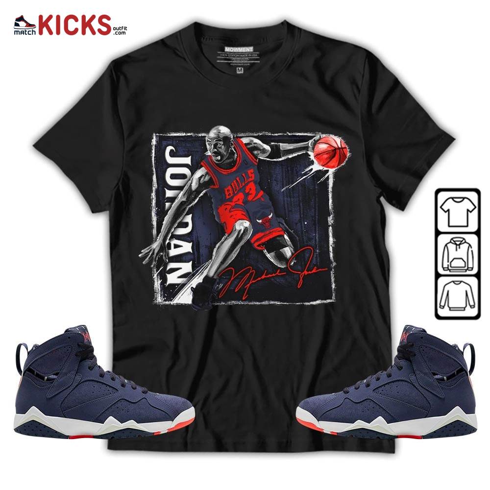 Last Dance Jordan Sneaker Shirt Match 7 Neutral Indigo, Jordan 7 Quai 54 MKO Sweatshirt Last Dance Jordan Sneaker Shirt Match 7 Neutral Indigo, Jordan 7 Quai 54 MKO Sweatshirt
