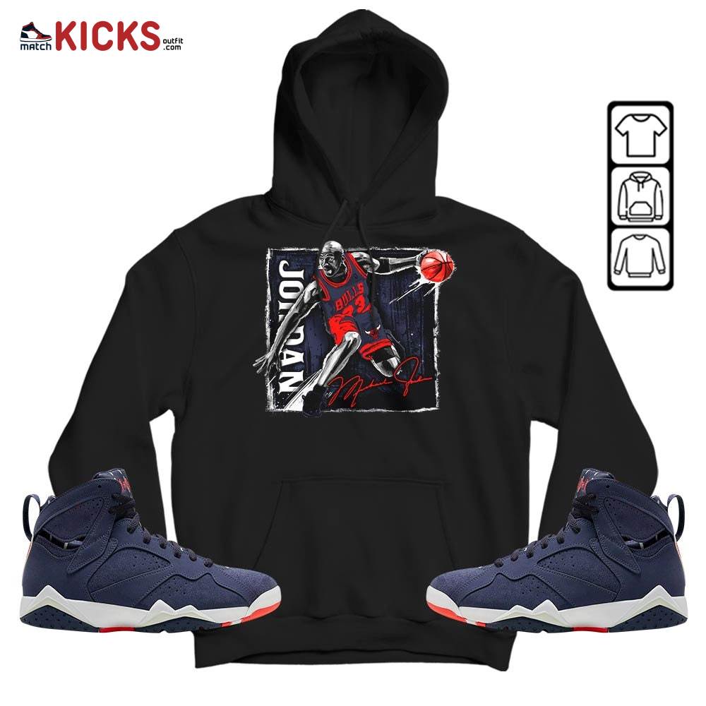 Last Dance Jordan Sneaker Shirt Match 7 Neutral Indigo, Jordan 7 Quai 54 MKO Sweatshirt Last Dance Jordan Sneaker Shirt Match 7 Neutral Indigo, Jordan 7 Quai 54 MKO Sweatshirt