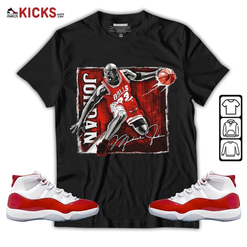Last Dance Jordan Sneaker Shirt Match Cherry 11s, Jordan 11 Retro Cherry MKO T-Shirt