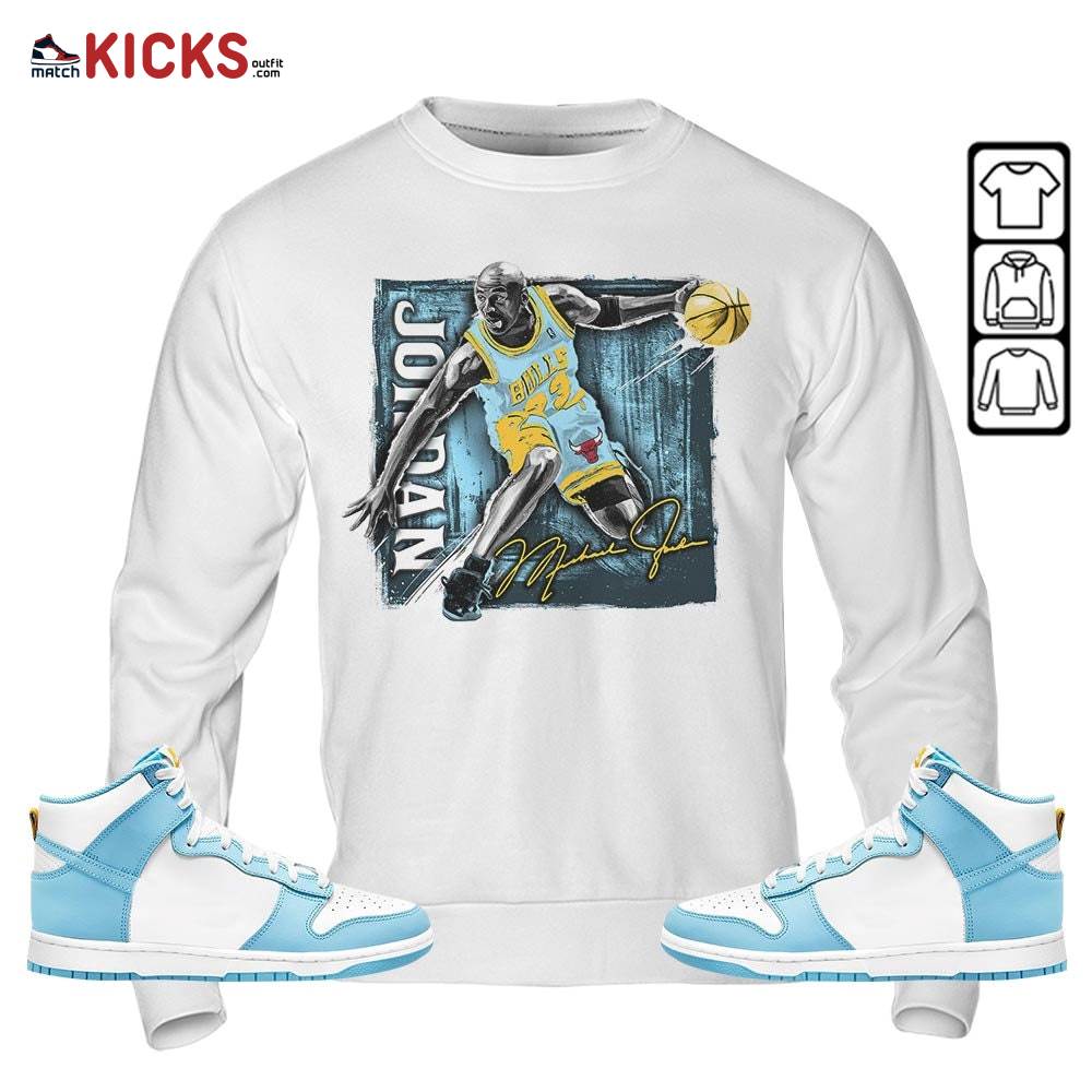 Last Dance Jordan Sneaker Shirt Match Dunk High Blue Chill, Dunk High Homer Simpson MKO Sweatshirt Last Dance Jordan Sneaker Shirt Match Dunk High Blue Chill, Dunk High Homer Simpson MKO Sweatshirt