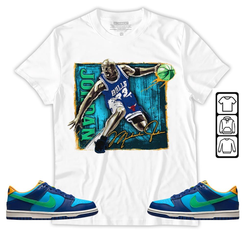 Last Dance Jordan Sneaker Shirt Match Dunk Low GS Kyrie, Dunk Low GS Electric Algae MKO Hoodie