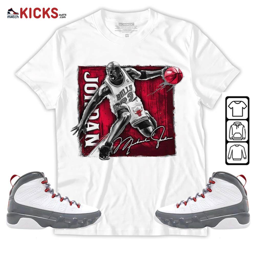Last Dance Jordan Sneaker Shirt Match Fire Red 9s, Jordan 9 Retro Fire Red MKO Sweatshirt