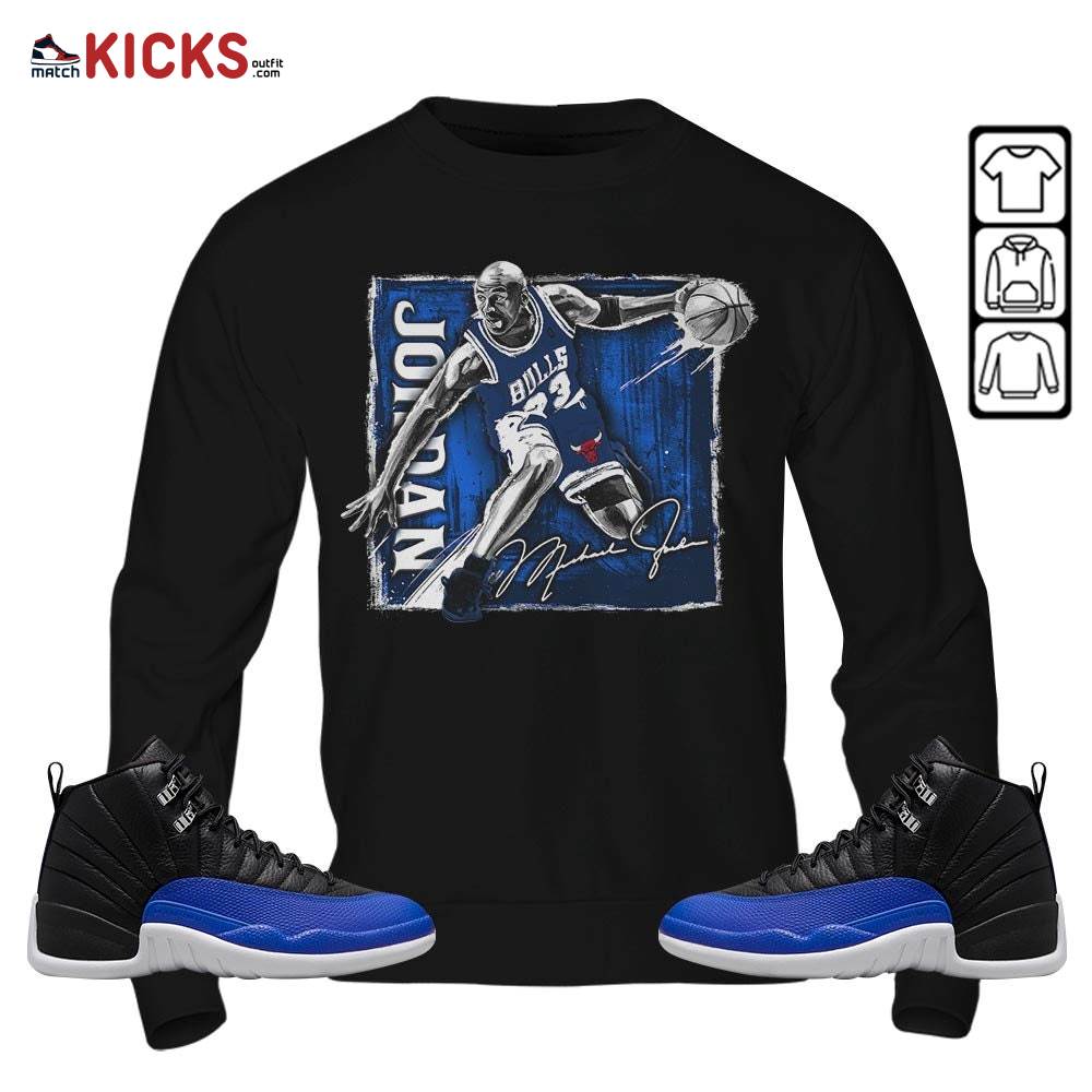 Last Dance Jordan Sneaker Shirt Match Hyper Royal 12s, Jordan 12 Hyper Royal MKO Hoodie Last Dance Jordan Sneaker Shirt Match Hyper Royal 12s, Jordan 12 Hyper Royal MKO Hoodie