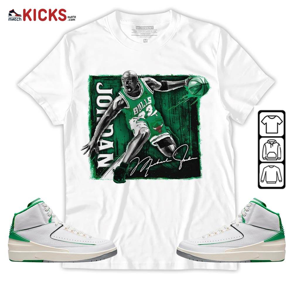 Last Dance Jordan Sneaker Shirt Match Lucky Green 2s, Jordan 2 Lucky Green MKO Sweatshirt