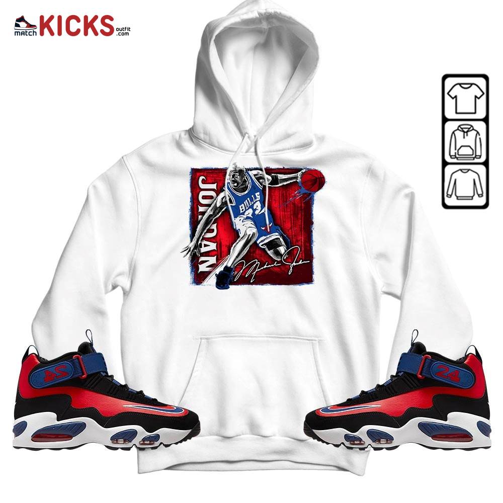 Last Dance Jordan Sneaker Shirt Match Max 1 Navy Red Black, Air Griffey Max 1 Black Red Navy Blue MKO Hoodie
