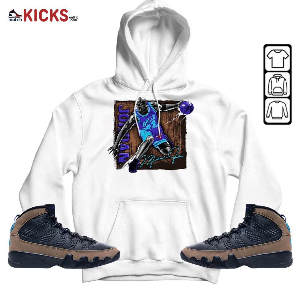 Last Dance Jordan Sneaker Shirt Match Olive Concord 9s, Jordan 9 Olive Concord MKO Hoodie