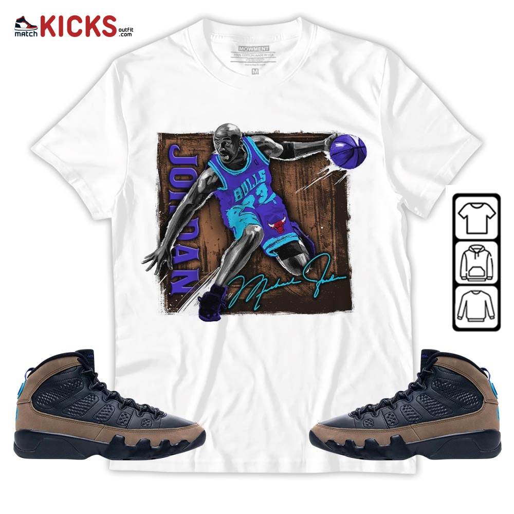 Last Dance Jordan Sneaker Shirt Match Olive Concord 9s, Jordan 9 Olive Concord MKO T-Shirt